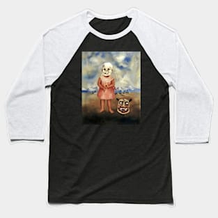 Girl with Death Mask by Frida Kahlo Baseball T-Shirt